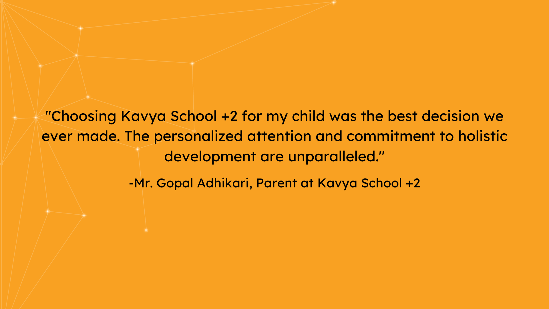 Testimonial of Parents of Kavya School